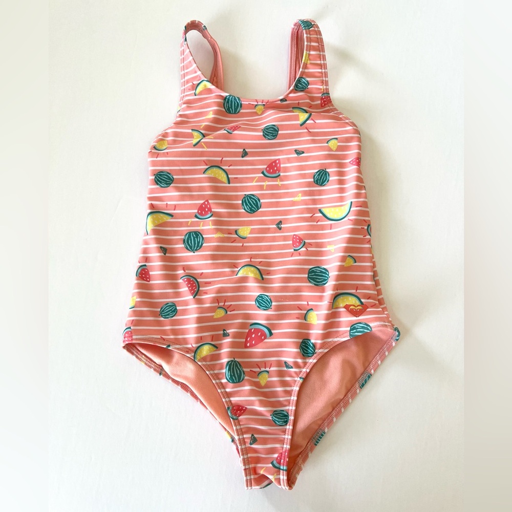 Roxy Girl Swimsuit one piece cute print size 7